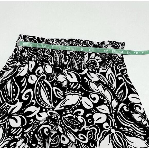 Vince Camuto Women's Wide-Leg Palazzo Pants Black and White Floral Size L - Picture 10 of 14